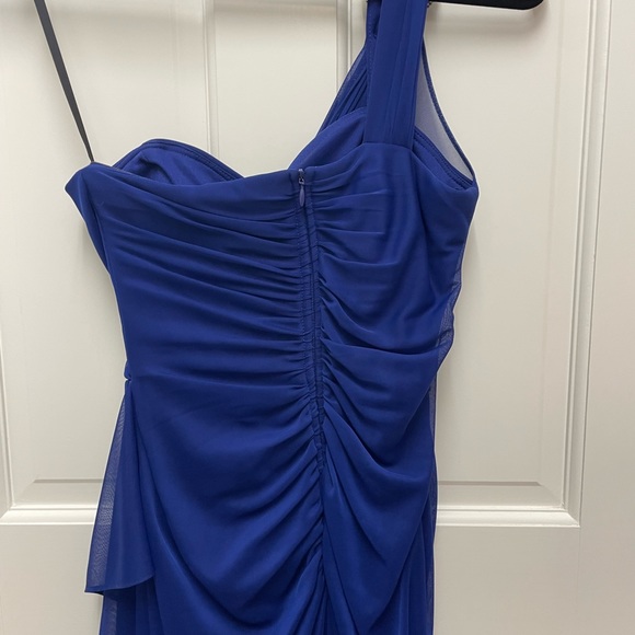 Xscape One Shoulder Gown Prom Dress Sz 2 in Royal Blue - Picture 8 of 10